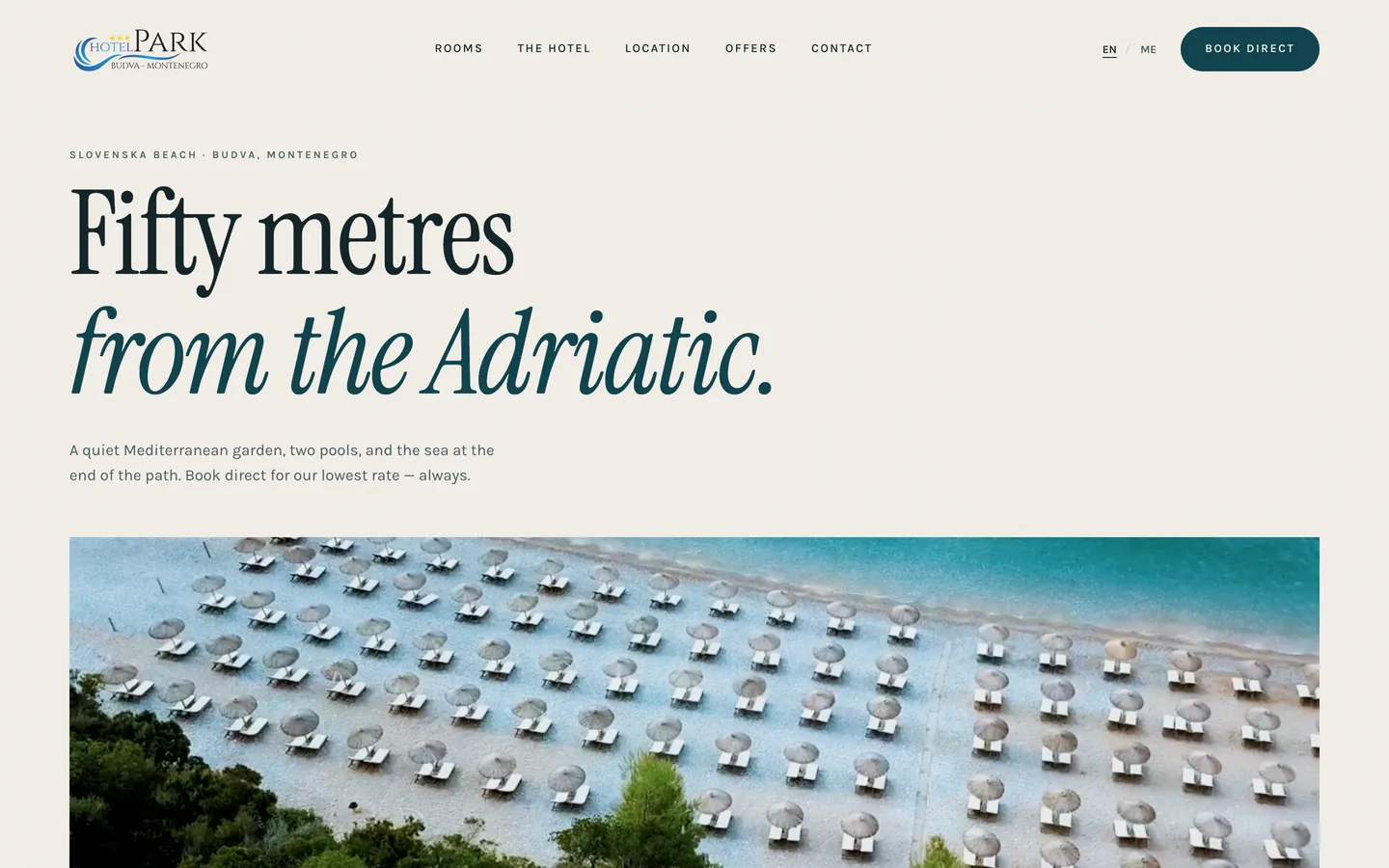 A direct-booking site, built to convert. — Home