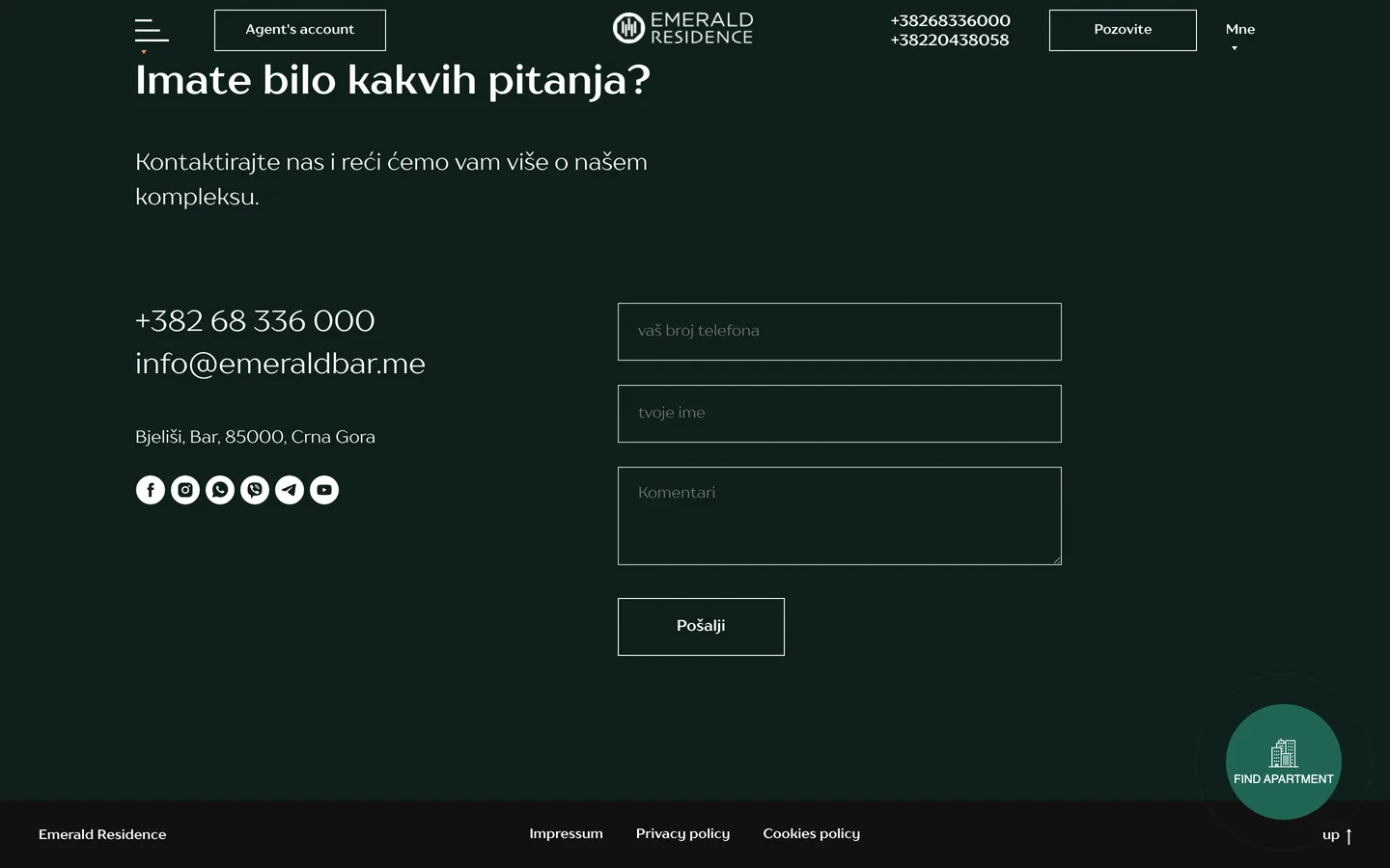 Complex marketing for a premier developer.