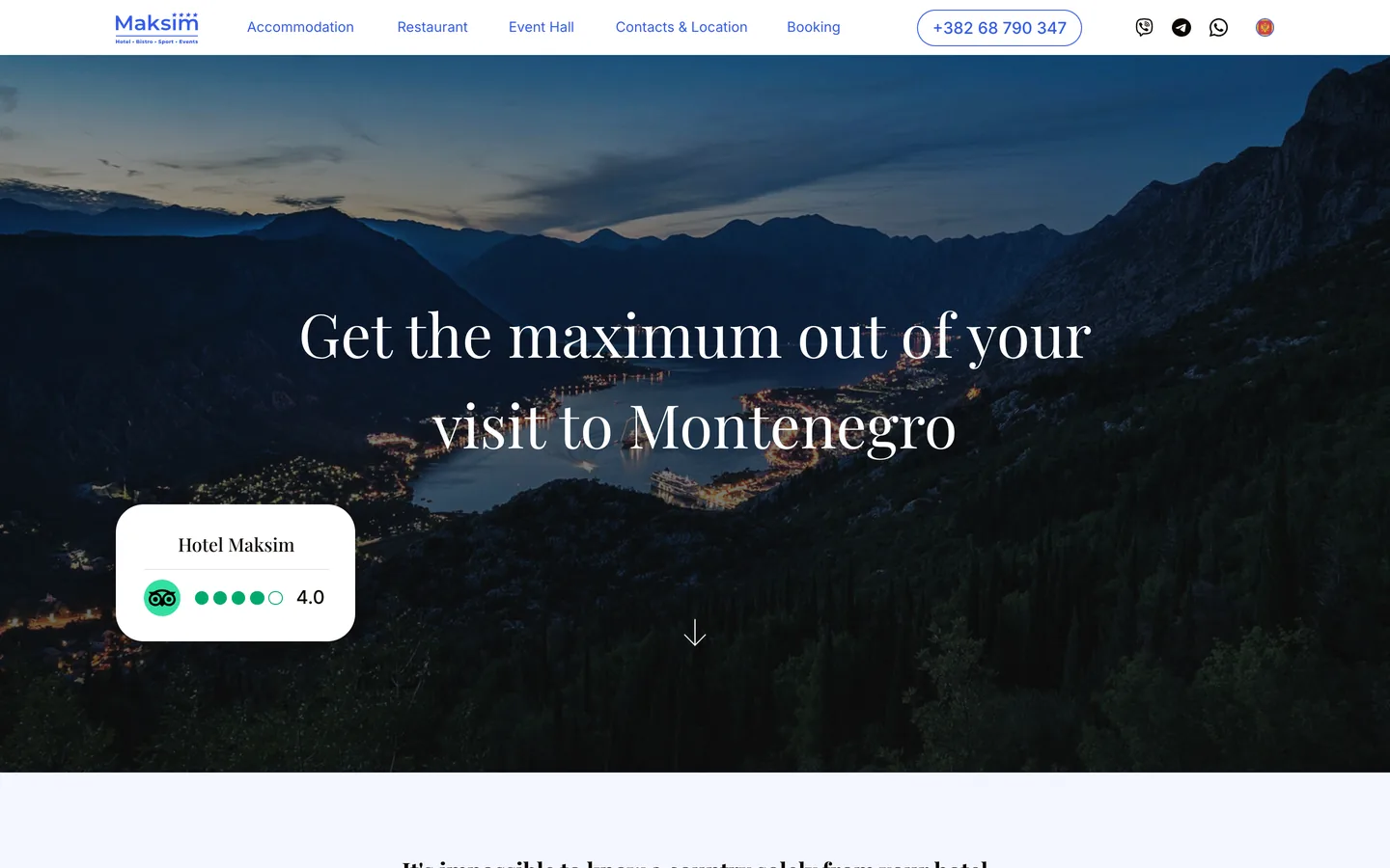 Digital marketing for a luxury hotel.