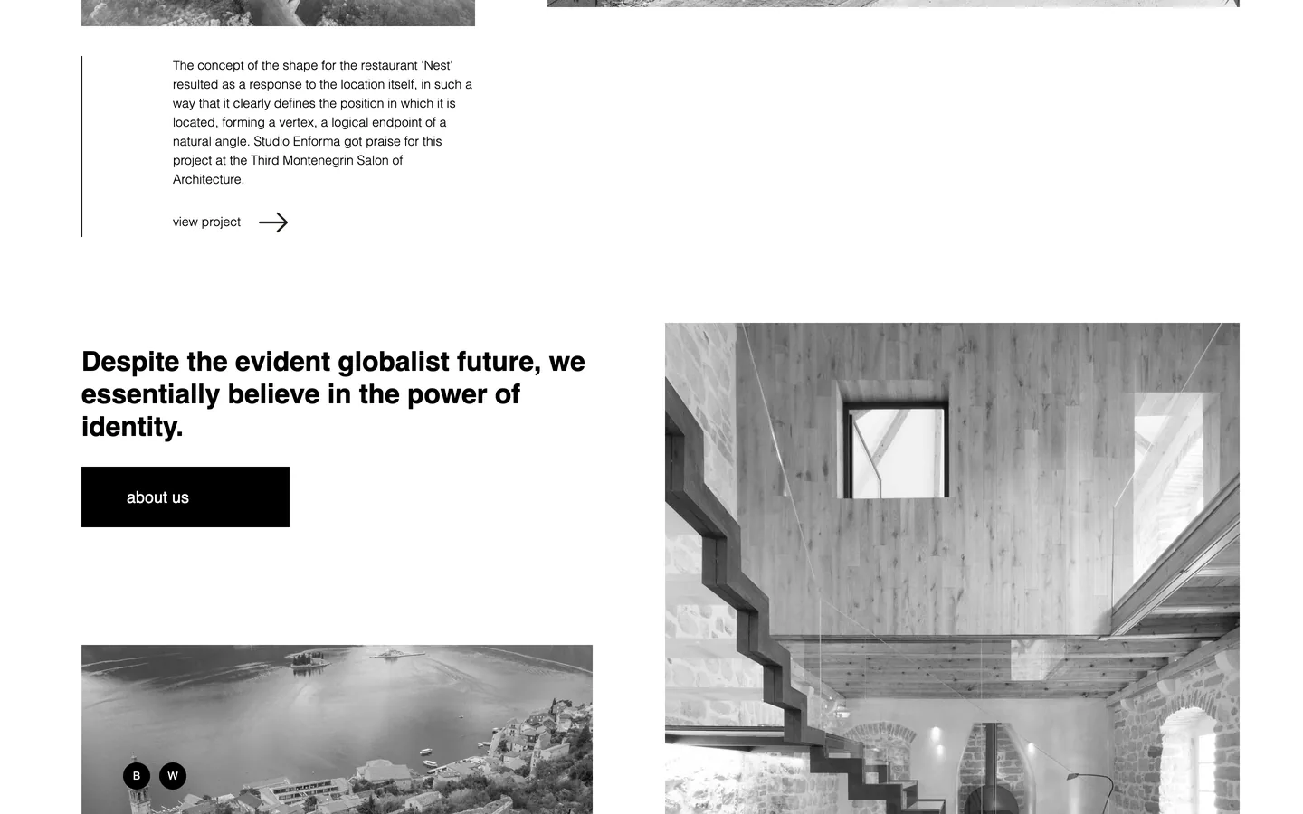 A social presence for an architecture studio.