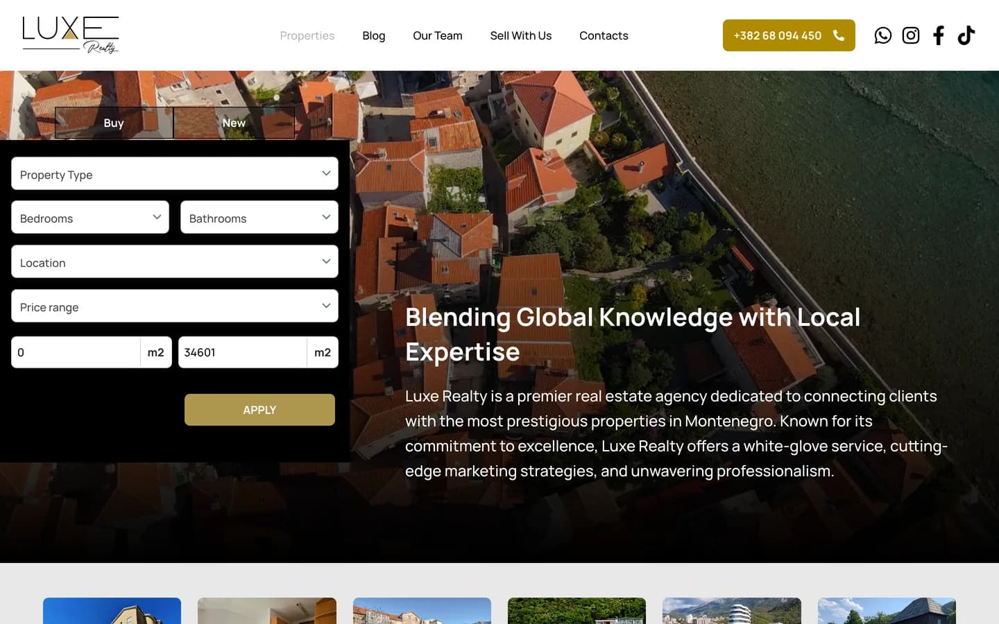 A premium site, social and ads for luxury realty.