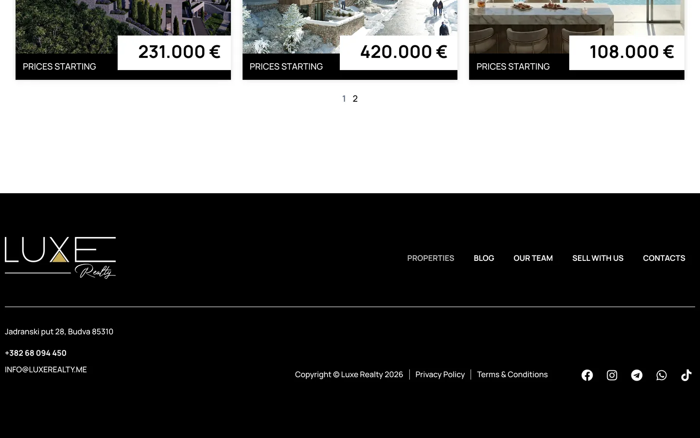 A premium site, social and ads for luxury realty.
